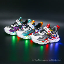 Kids Shoes Boys Girls Stylish LED Shoes Light Up Flashing Fashion Sneakers For Children